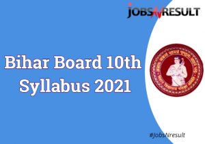 Bihar Board 10th syllabus 2021