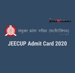 JEECUP Admit Card 2020