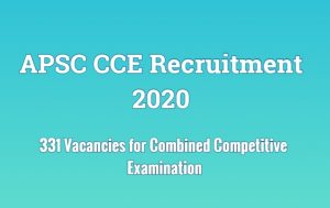 APSC CCE Recruitment 2020
