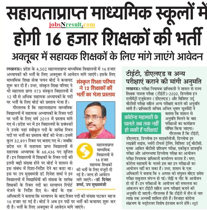 UP Teacher recruitment