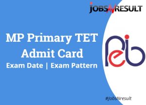MP Primary TET Admit Card