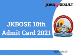 JKBOSE 10th Admit Card 2021