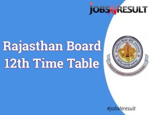 Rajasthan Board 12th Time Table 2021