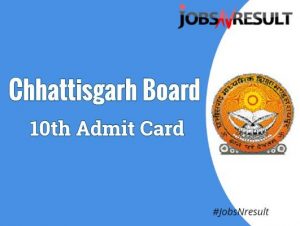 CG board 10th Admit card 2021