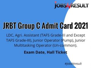 Tripura JRBT Group C Admit Card 2021