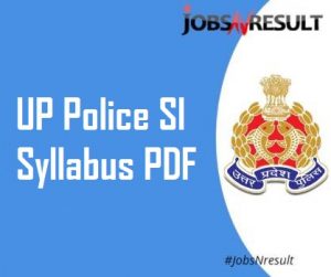UP Police SI SYllabus pdf download