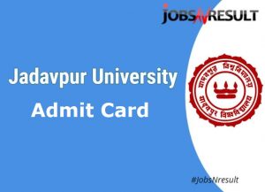 Jadavpur University Admit Card