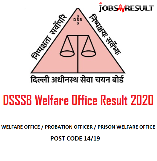 DSSSB Welfare Office Result 2020