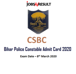 download Bihar Police Constable Admit Card 2020
