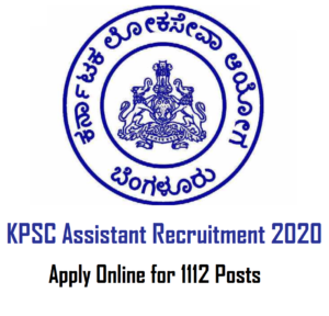 KPSC Assistant Recruitment 2020 for 1112 posts