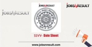SSVV Exam Time Table 2020