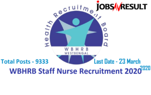 WBHRB 9333 Staff Nurse Recruitment 2020